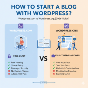 How to Start a Blog with WordPress? WordPress.com vs WordPress.org (2026 Guide)