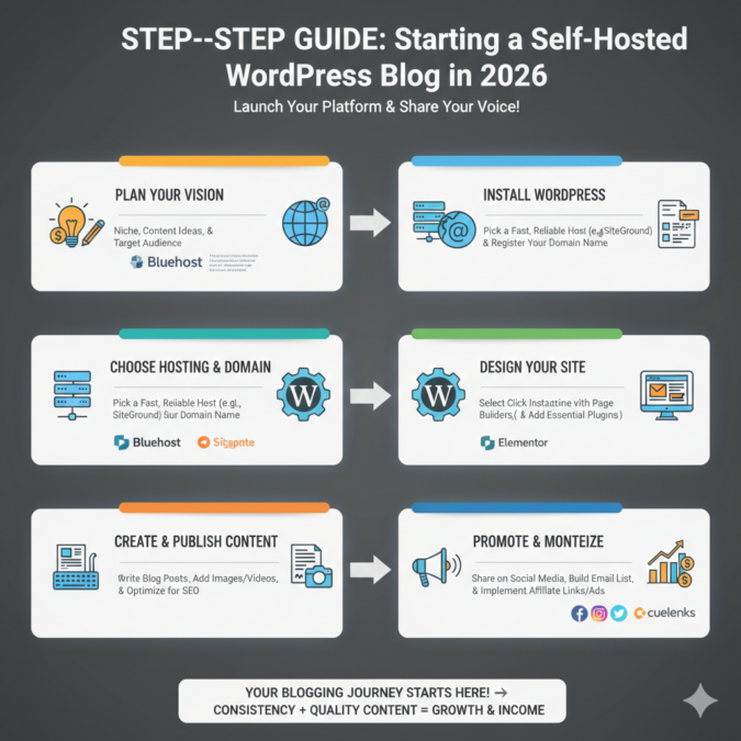 Step-by-Step Guide to Starting a Self-Hosted WordPress Blog in 2026