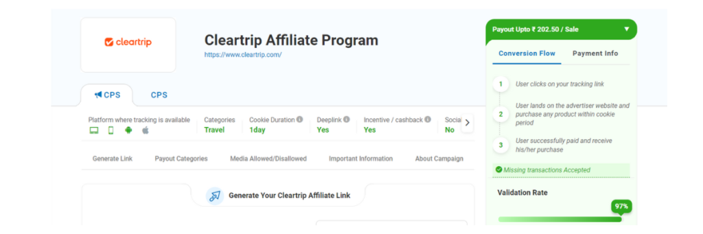 Join Cleartrip Affiliate Program (best Travel Affiliate Program in India)
