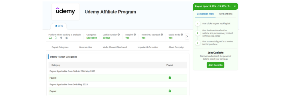 Udemy Affiliate Program (among Best Affiliate Programs in India)
