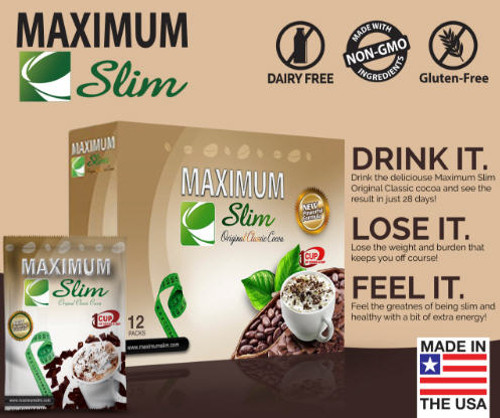 Maximum Slim Original Classic Cocoa, 12 ct - MaximumSlim Health Products