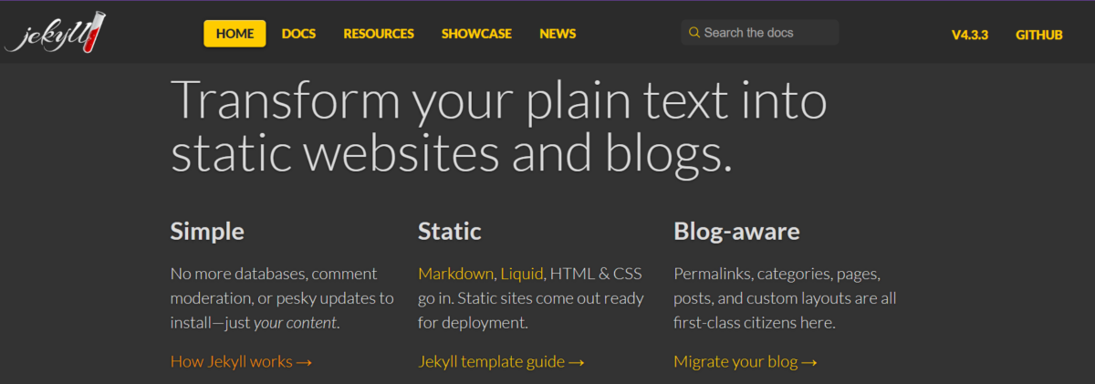 Jekyll: Free Open-source Blogging Platform with Fast Loading Time