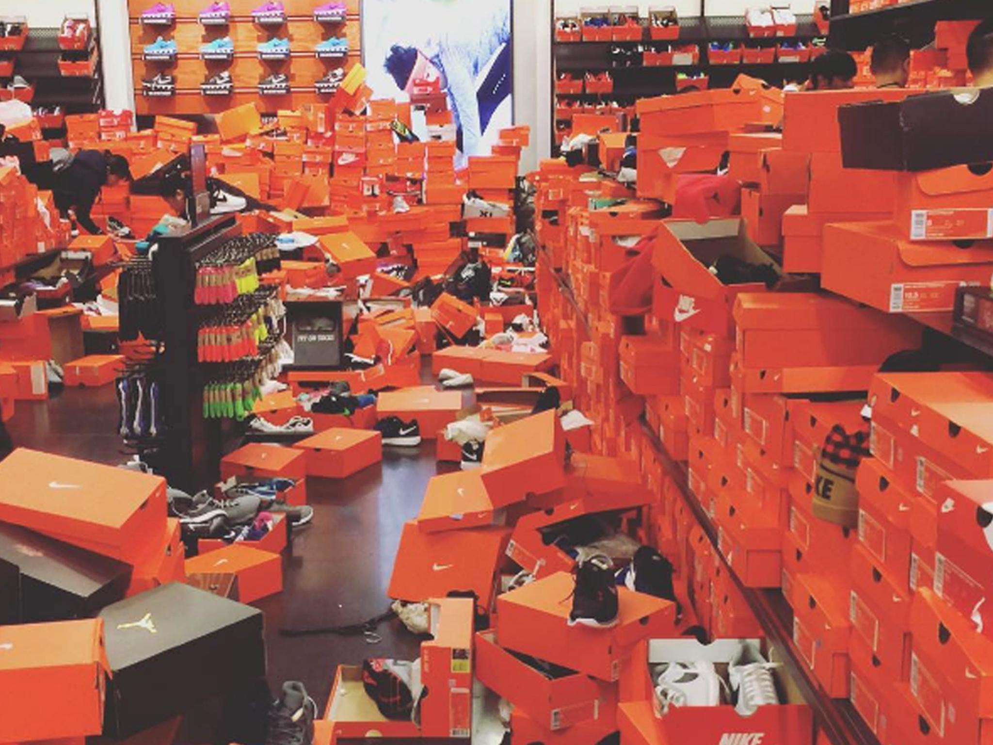 Nike store wrecked after Black Friday chaos | The Independent | The Independent