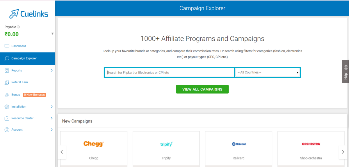 Go to Campaign Explorer