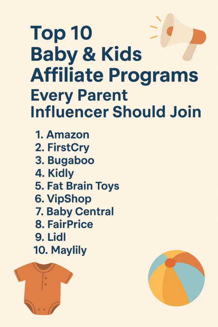 Top 10 Baby & Kids Affiliate Programs every Parent Influencer should Join
