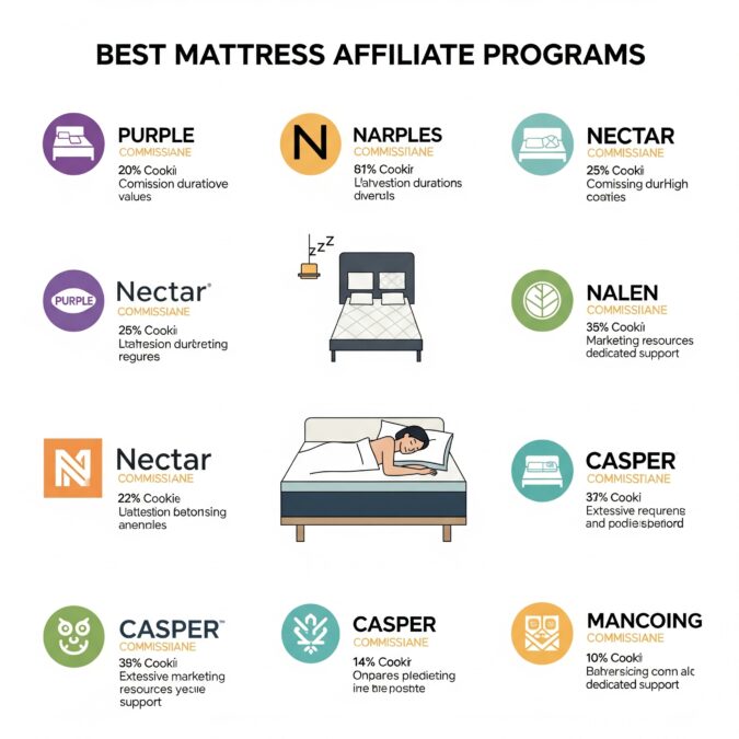 Top 15 Mattress Affiliate Programs: High AOV, Commissions!