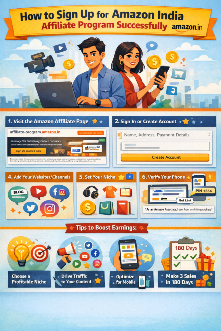 How to Sign Up for Amazon India Affiliate Program in 2026?